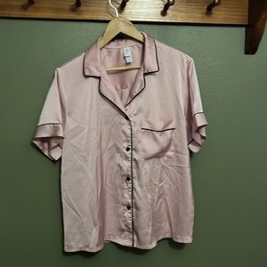 Light, pink, silky, sleep shirt